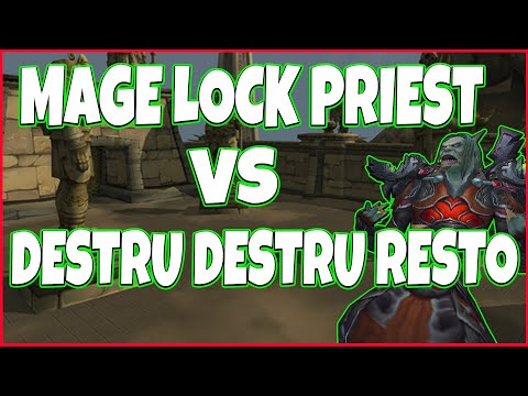 Frost Mage Destruction Lock Holy Priest vs Destruction Lock Destruction Lock Resto Druid 3v3