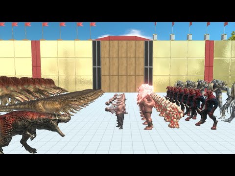 CARNIVORE DINOSAURS vs INFERNALS Animal Revolt Battle Simulator