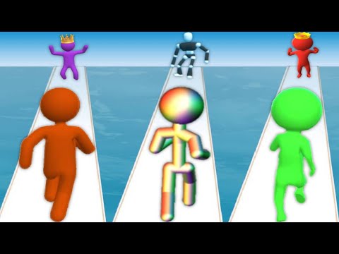 Giant Rush vs Tall Man Run vs Color Race 3D - Satisfying Triple Mobile Games