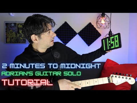 TUTORIAL - How to play Adrian's 2 Minutes To Midnight guitar solo
