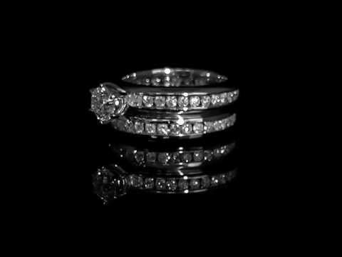 1.70 CT T.W. VS2 F ROUND DIAMOND RING SET ON 14K WHITE GOLD 14K WHITE GOLD