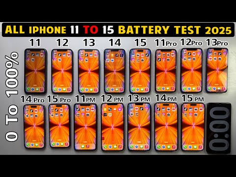 All iPhone Battery Life Drain Test in 2025 - From iPhone 11 To 15 Pro Max iOS 18.5 Battery Life Test