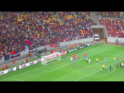 Steaua VS Viktoria Plzen 3-0  (baietii saluta galeria la finalul meciului)