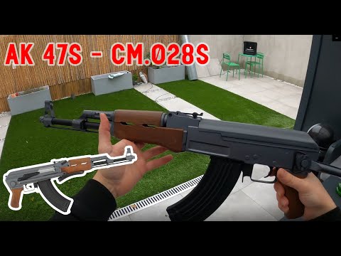 AK 47S Airsoft weapon cm028S ASG Unboxing & Shooting
