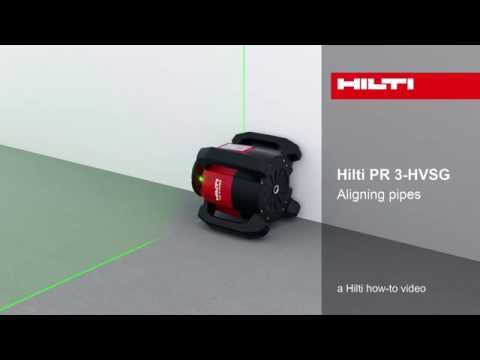 Hilti - PR 3-HVSG green rotating laser - Align pipes (English)