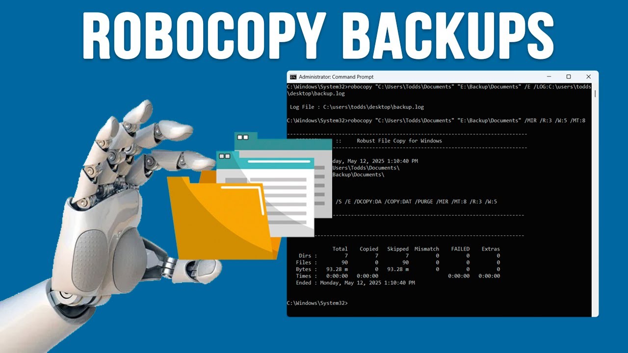 Using Robocopy to Backup your Computer