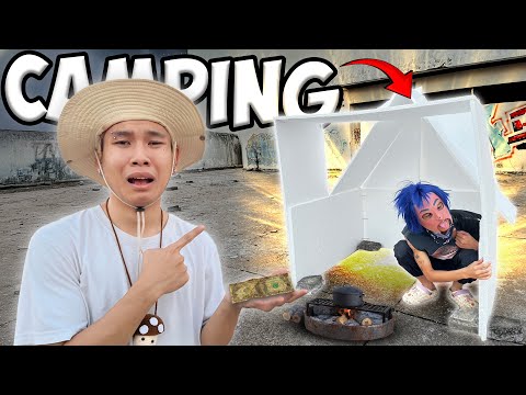 แคมป์ปิ้ง บ้านโฟมแบบ Homeless !!!! | Boss Yellow