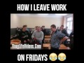 How I leave work on Fridays - Polish school guy kicks doors out