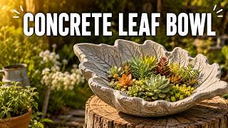 DIY Concrete Leaf Bowl Garden Ornament Turn a Bac