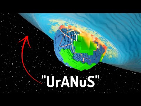 What Happens If Uranus Crashes Into Earth? simulated by Minecraft