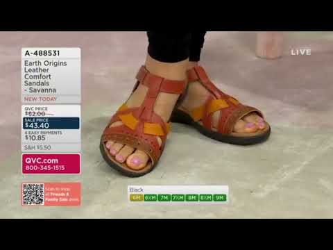 Earth Origins Leather Comfort Sandals - Savanna (Brown/Orange) earlier today