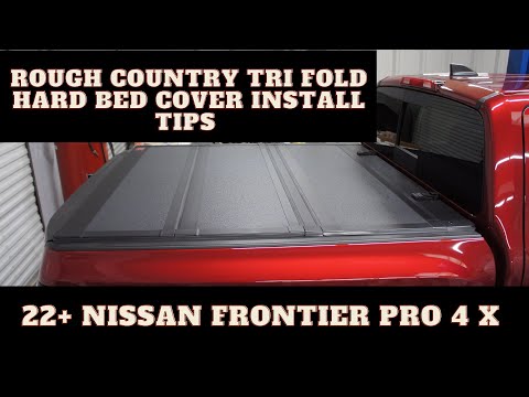 22 + Nissan Frontier Rough Country Tri Fold Bed Cover Pro 4 X