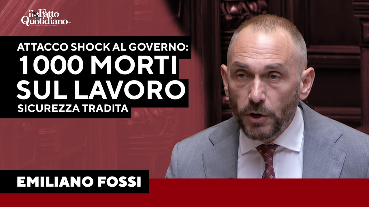 Fossi contro il governo: “Oltre mille morti sul lavoro, basta nascondersi dietro gli annunci”