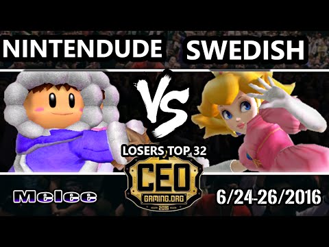 CEO 2016 - Nintendude (Peach, Ice Climbers) Vs. Swedish Delight (Peach) - Losers Round 5 - SSBM
