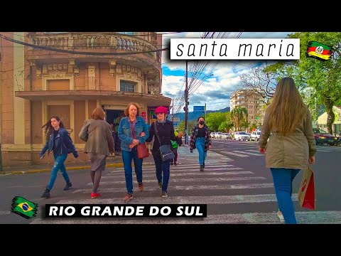 🇧🇷 Walking in SANTA MARIA — RIO GRANDE DO SUL, Brazil — 2022 【 4K UHD 】