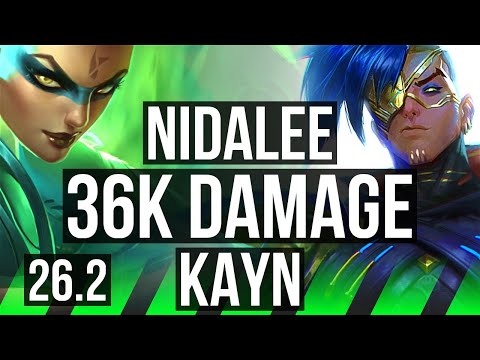 NIDALEE vs KAYN (JGL) | Good KDA: 21/1/7, 36K damage | EUW Master | 26.2