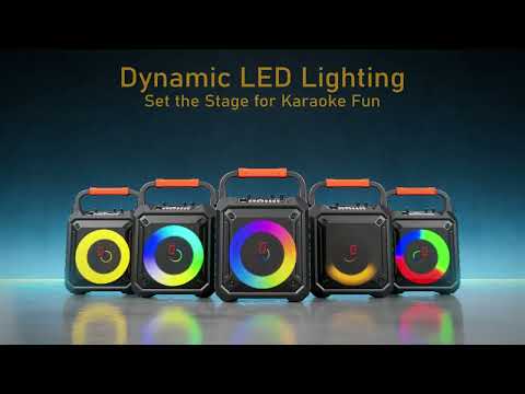 JYX Portable Karaoke Machine for Adults & Kids with 2 Wireless
