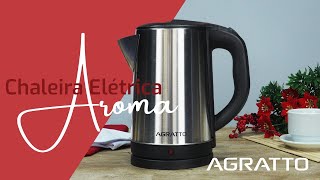 Vídeo de Chaleira Elétrica Agratto Aroma 2200ML 1500W ACEI01I Inox