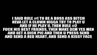 Nicki Minaj - Boss Ass Bitch (Remix) Lyrics on the Screen