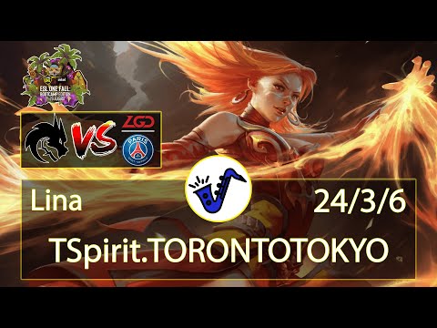 Lina Dota 2 - TORONTOTOKYO - 24/3/6 - Mid Lane / Pos 2 - Team Spirit VS PSG.LGD - ESL One Fall 2021