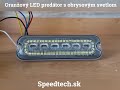 Obrysové biele LED svetlo 12V / 24V - s výstražným oranžovým LED svetlom ECE R65 / Class2 (130x40x11mm) - Video Youtube