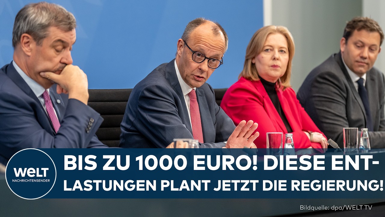 DEUTSCHLAND: Bis zu 1000 Euro! So will Merz und Co. die Bürger jetzt entlasten!