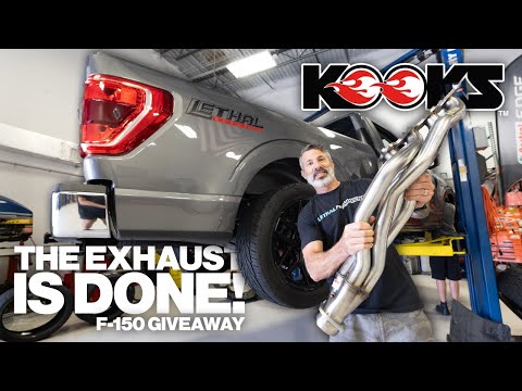 The Exhaust IS DONE on our F-150 Giveaway Truck! - Kooks Headers Overview and Install