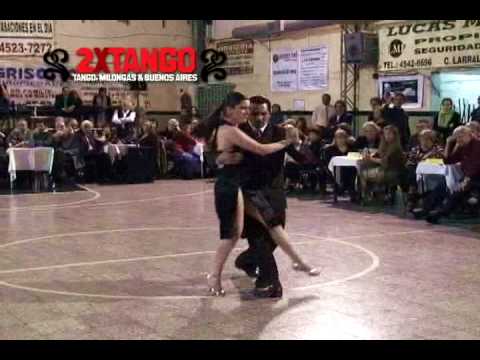  Carolina Bonaventura  and  Francisco Forquera  are  dancing  to  the  tango  "  Jamas Retornaras  "