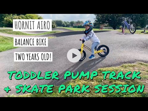 Hornit Airo balance bike pump track & skate park session - Wroughton Pump Track