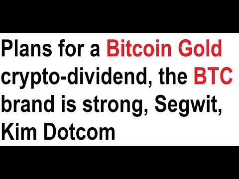 Plans for a Bitcoin Gold crypto-dividend, the BTC brand is strong, Segwit, Kim Dotcom Video