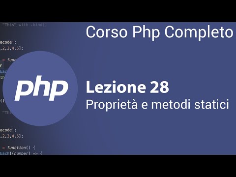 PHP Tutorial Italian 28 - Properties and Static Methods