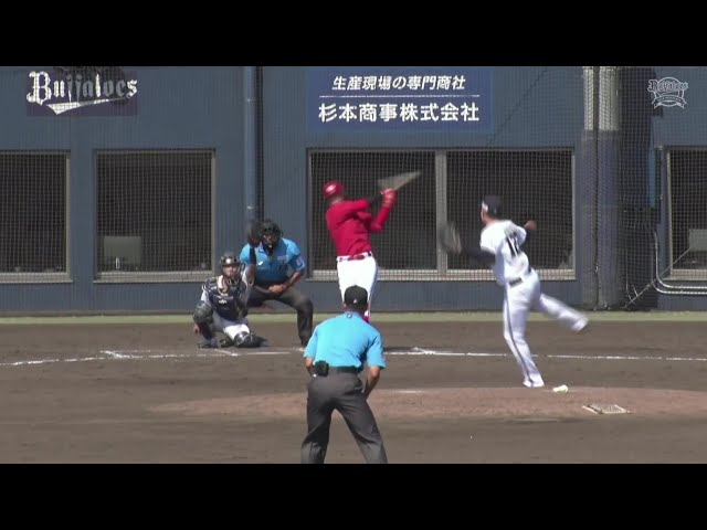 【ファーム】ストレートで空振り三振!! バファローズ・村西良太 1イニングを無失点に抑える!! 2025年7月30日 オリックス・バファローズ 対 広島東洋カープ