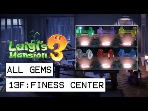 Luigi's Mansion 3 All Gem Locations - 13F: Fitness Center