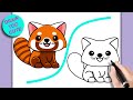 How to Draw a RED PANDA (Easy Step by Step Drawing) #drawing