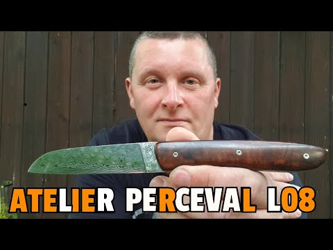 ✔ Atelier Perceval L08 - EDC elegance in the style of the 50s ☆ Damascus + desert ironwood knob