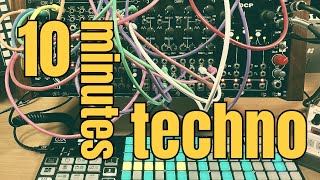 Video thumbnail for 10 minutes of techno. Modular melodic techno with Oxi One and dark techno setup by SynthDad