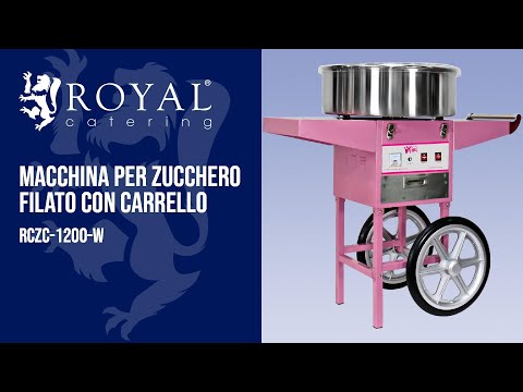 Video - Macchina per zucchero filato con carrello - 52 cm