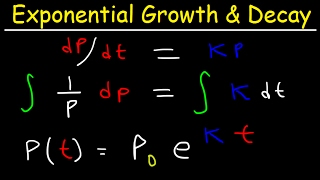 Exponential Growth and Decay Calculus, Relative Growth Rate, Differential Equations, Word Problems