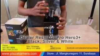 preview picture of video 'Jual Kamera GoPro Hero3+ Black Edition Silver & White Surabaya New !'