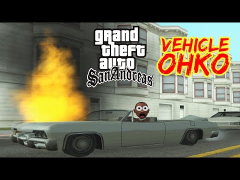 GTA San Andreas Vehicle OHKO - Cars Catch Fire With Any Damage!
