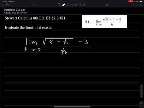 Stewart Calculus ET 8th Ed. Section 2.3 #21