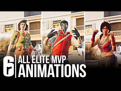 Rainbow Six Siege - ALL 27 ELITE SKINS MVP ANIMATION + ELA & CAVIERA LEAK (All Leaked Victory Pose)