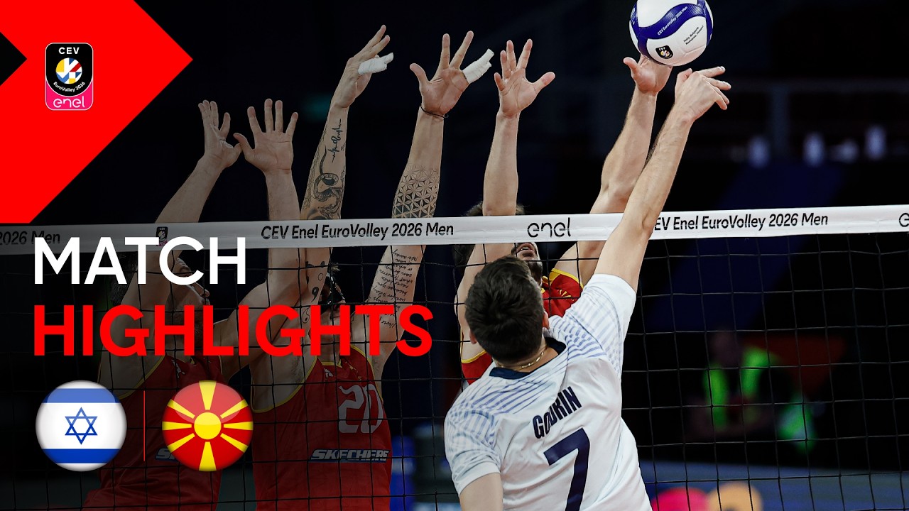 Highlights | Israel vs. North Macedonia | CEV Enel EuroVolley 2026 | Men