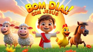 BOM DIA COM JESUS E OS ANIMAIS! 1 Hora de Louvores Gospel Infantis para Crianças Louvar de Manhã