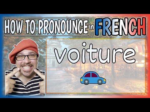 "voiture" Natural FRENCH Pronounciation │ How to pronounce "car" in French【Word #31 Vehicle #1】