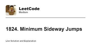 YouTube video '1824. Minimum Sideway Jumps (Leetcode Medium)'