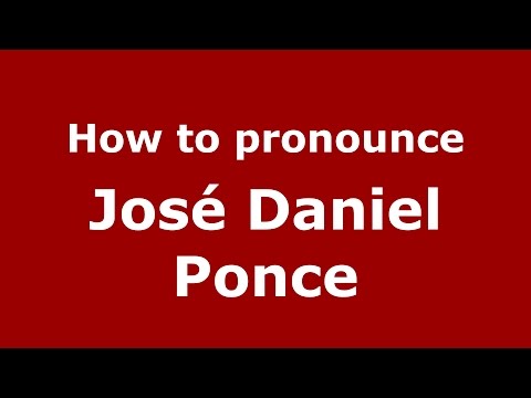 How to pronounce José Daniel Ponce (Spanish/Argentina) - PronounceNames.com