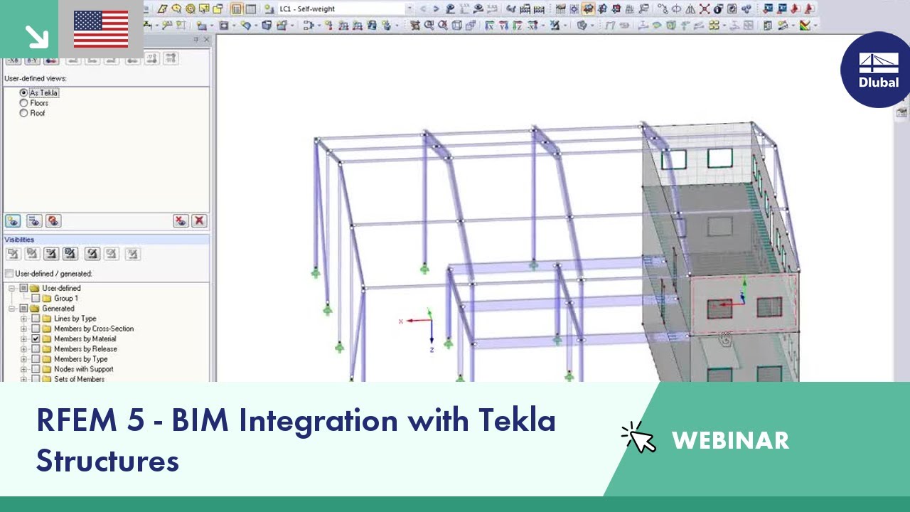 Webinar: RFEM 5 - BIM Integration with Tekla Structures