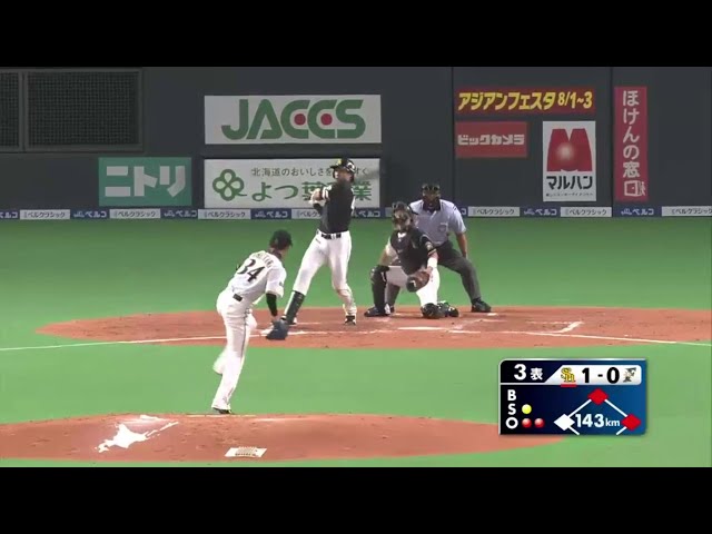 【3回表】ホークス・柳田のタイムリーで追加点!! 二死から繋いで貴重な追加点!! 2014/8/1 F-H