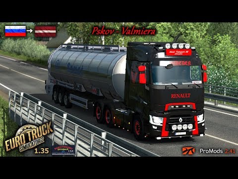 ETS2 1.35 I My Trucking Diary - Ep #225 I Pskov to Valmiera  I Promods 2.41, RoEx 2.2